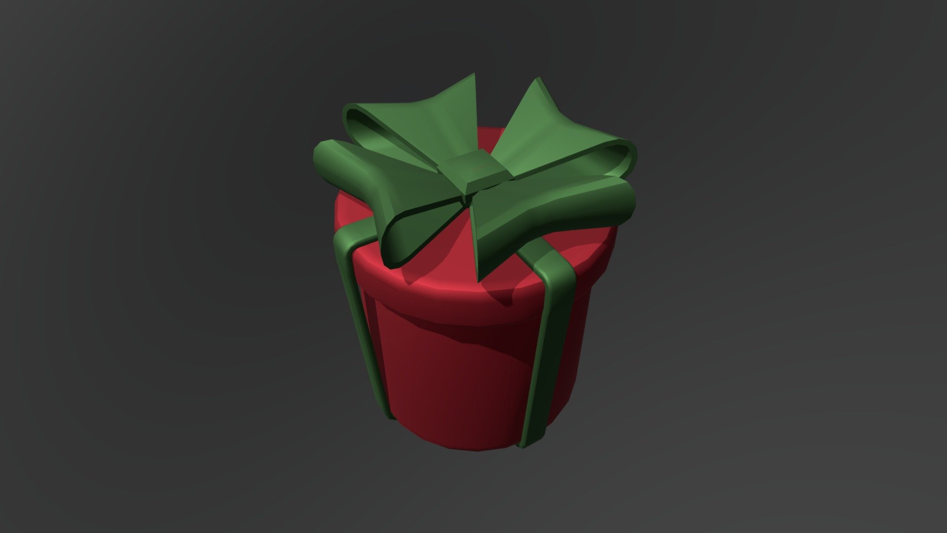 Round Gift Box 3d model