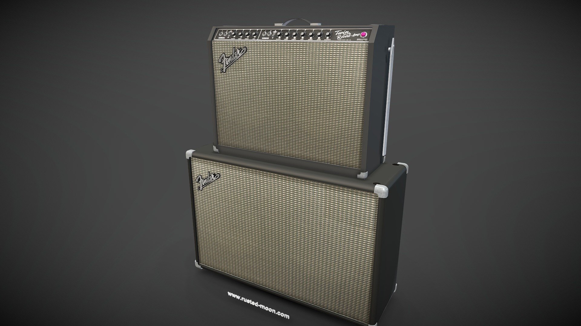 Buffalo Springfield Fender Twin Reverb Amp 3d model