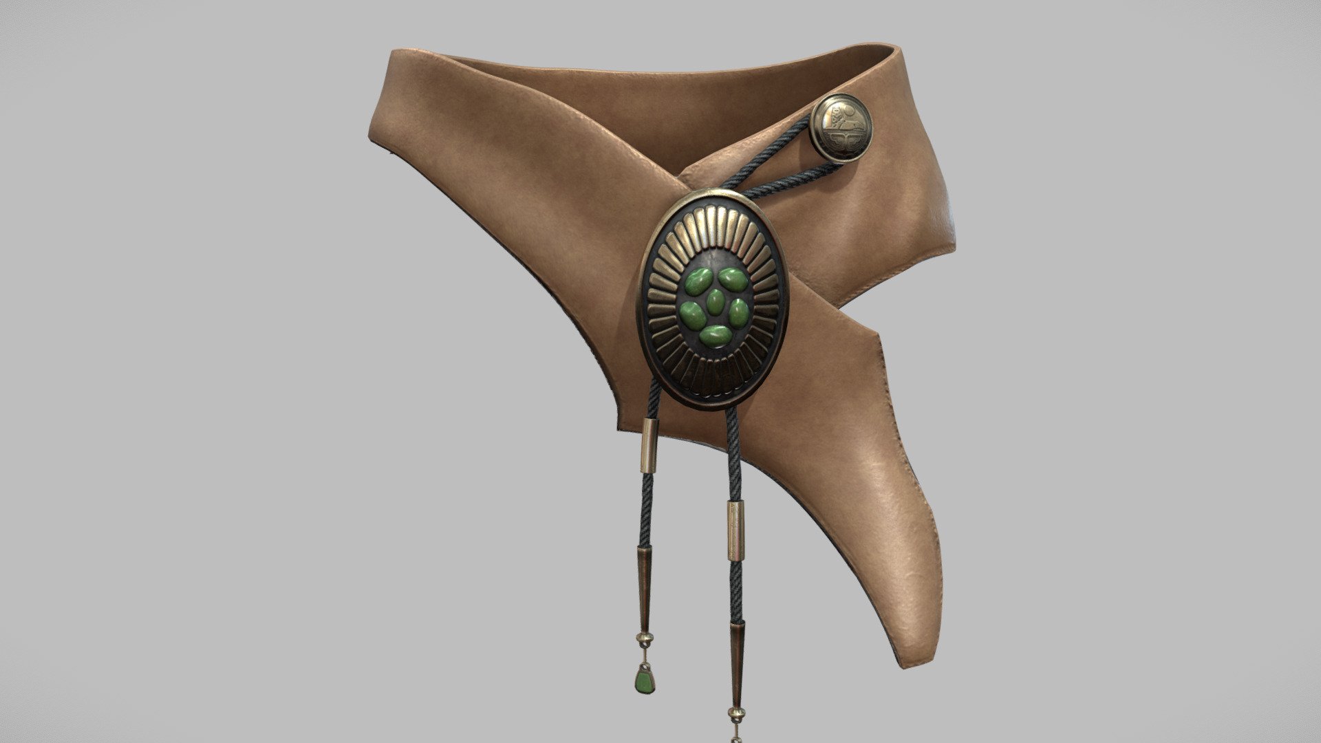 Medieval Wrap Leather Belt 3d model