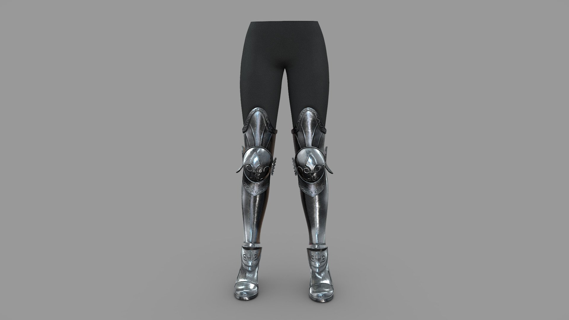 Female High Heels Fantasy Armour Pants 3d model