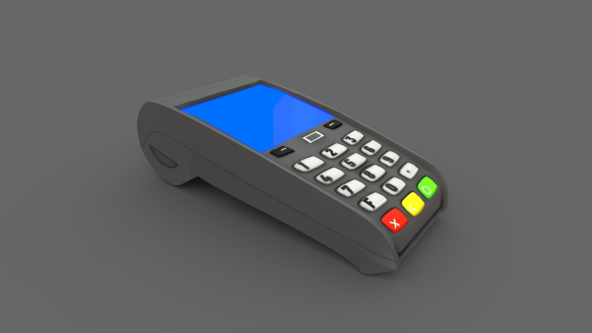 Low Poly Handheld Wireless POS Machine 3d model