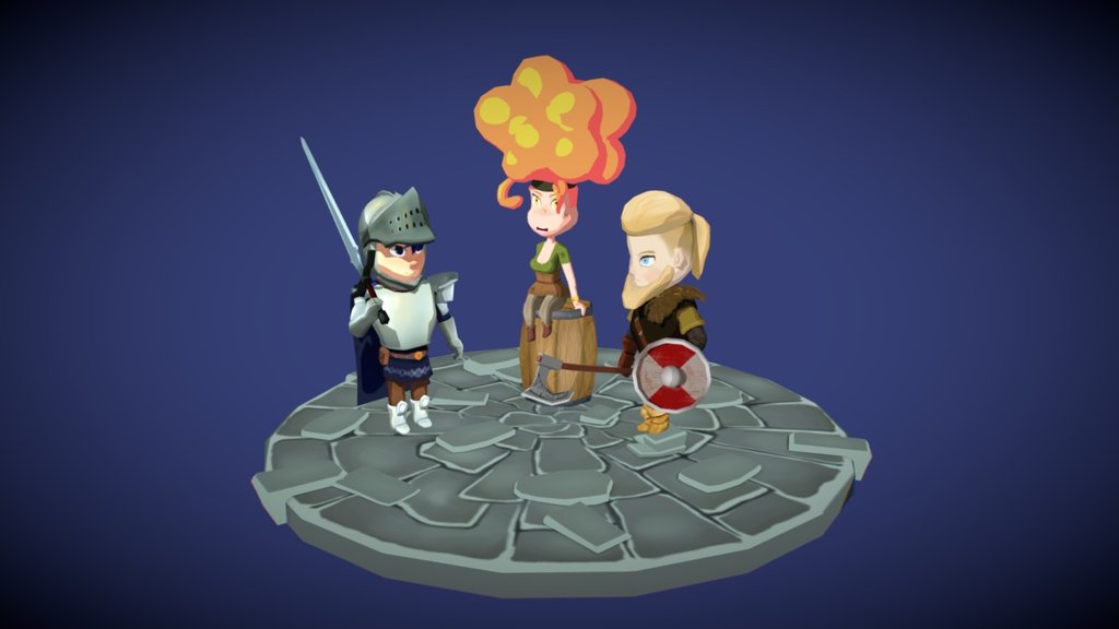 Knight, Pyro and Warrior 3d model