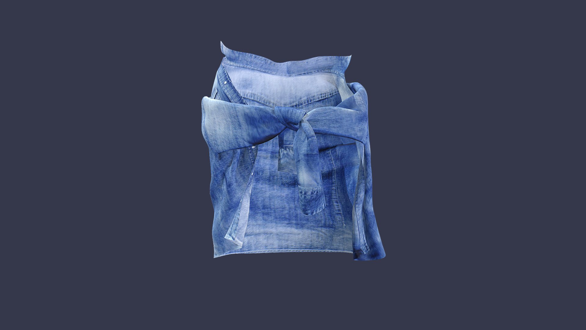 Female Shirt Tied Around Waist 3d model