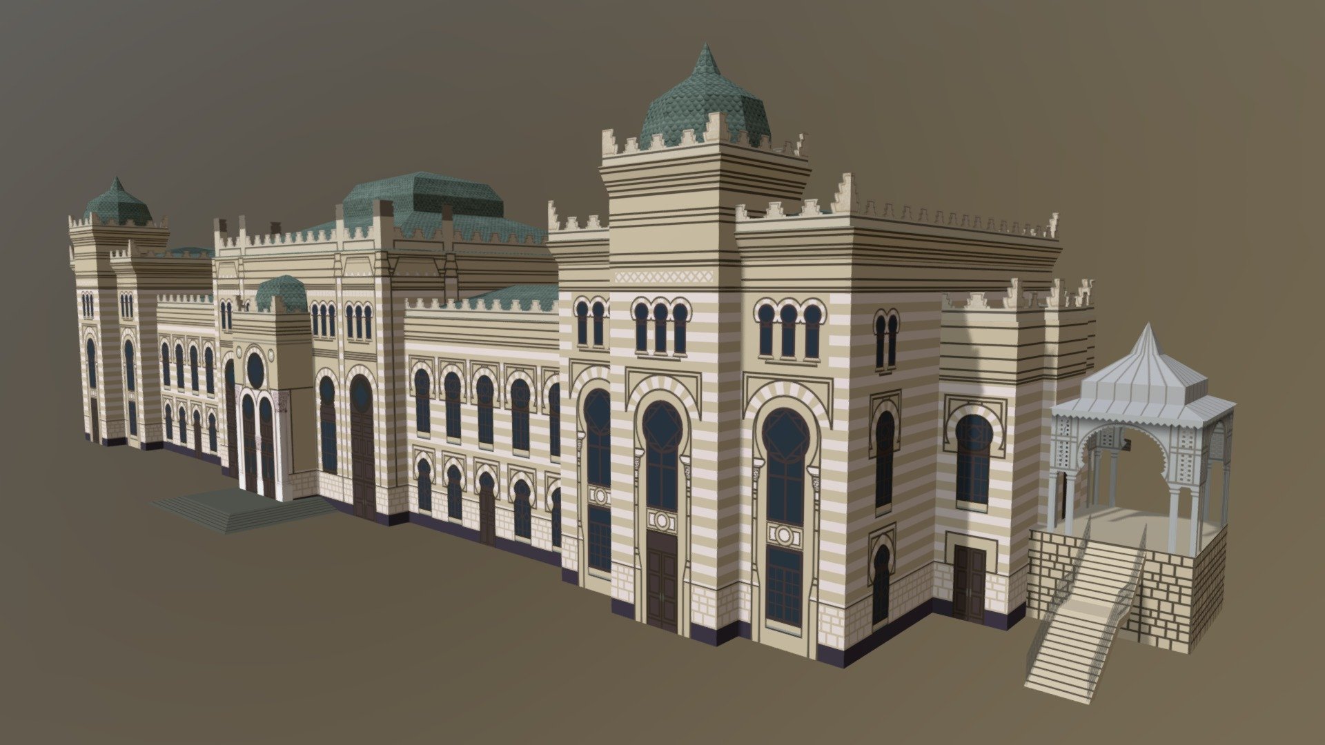 Baku-Sabunchi-Surakhani Railway Station 3d model