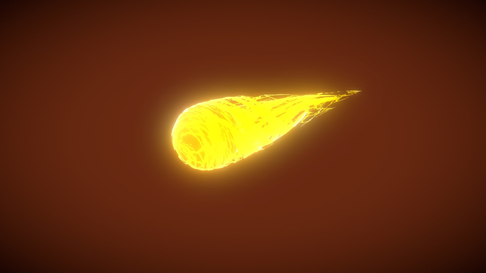 FireBall / Comet With Trail Effect 3d model