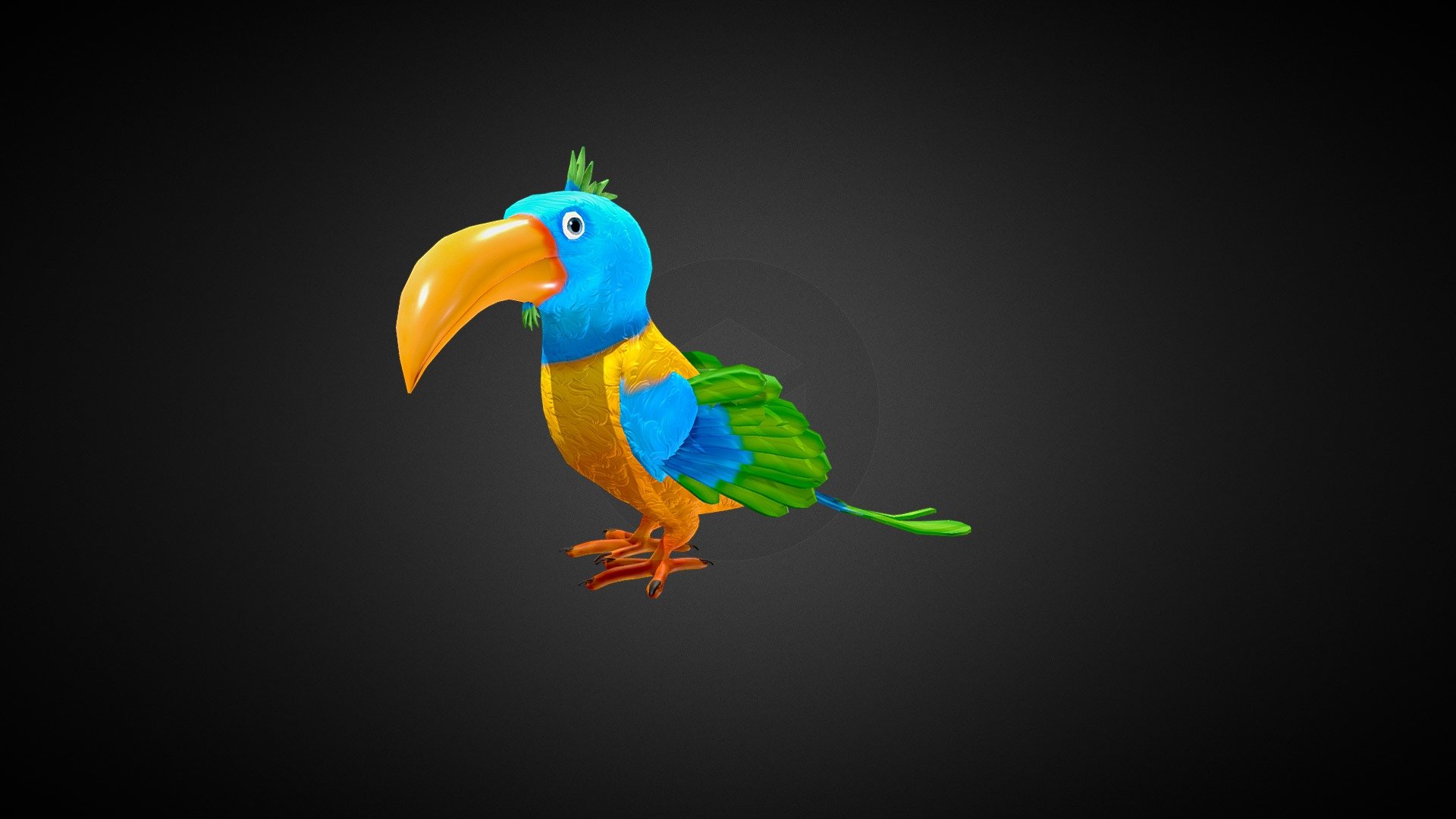 Cartoon Bird 3d model