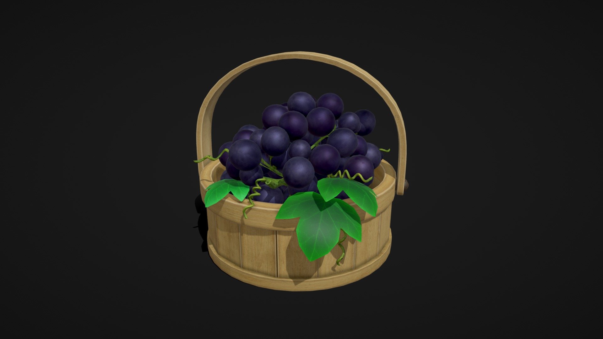 grape Basket 3d model