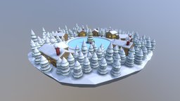 Christmas Low-poly Scene