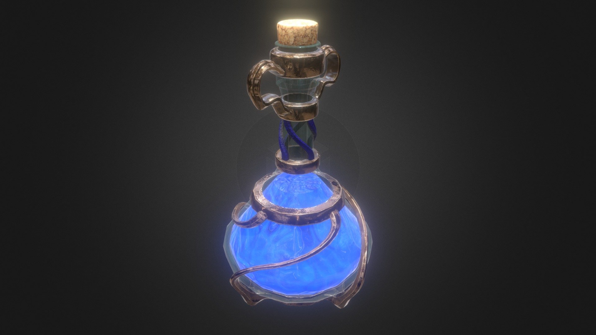 Potion Mana Elixir (game ready asset) 3d model