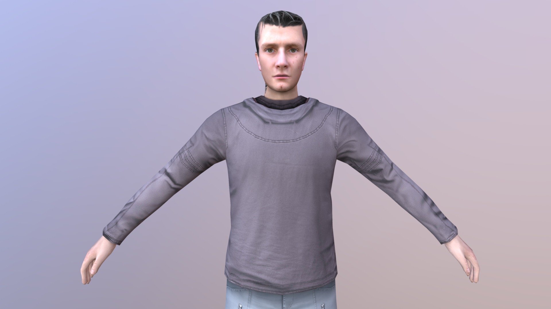 MAN 33 -WITH 250 ANIMATIONS 3d model