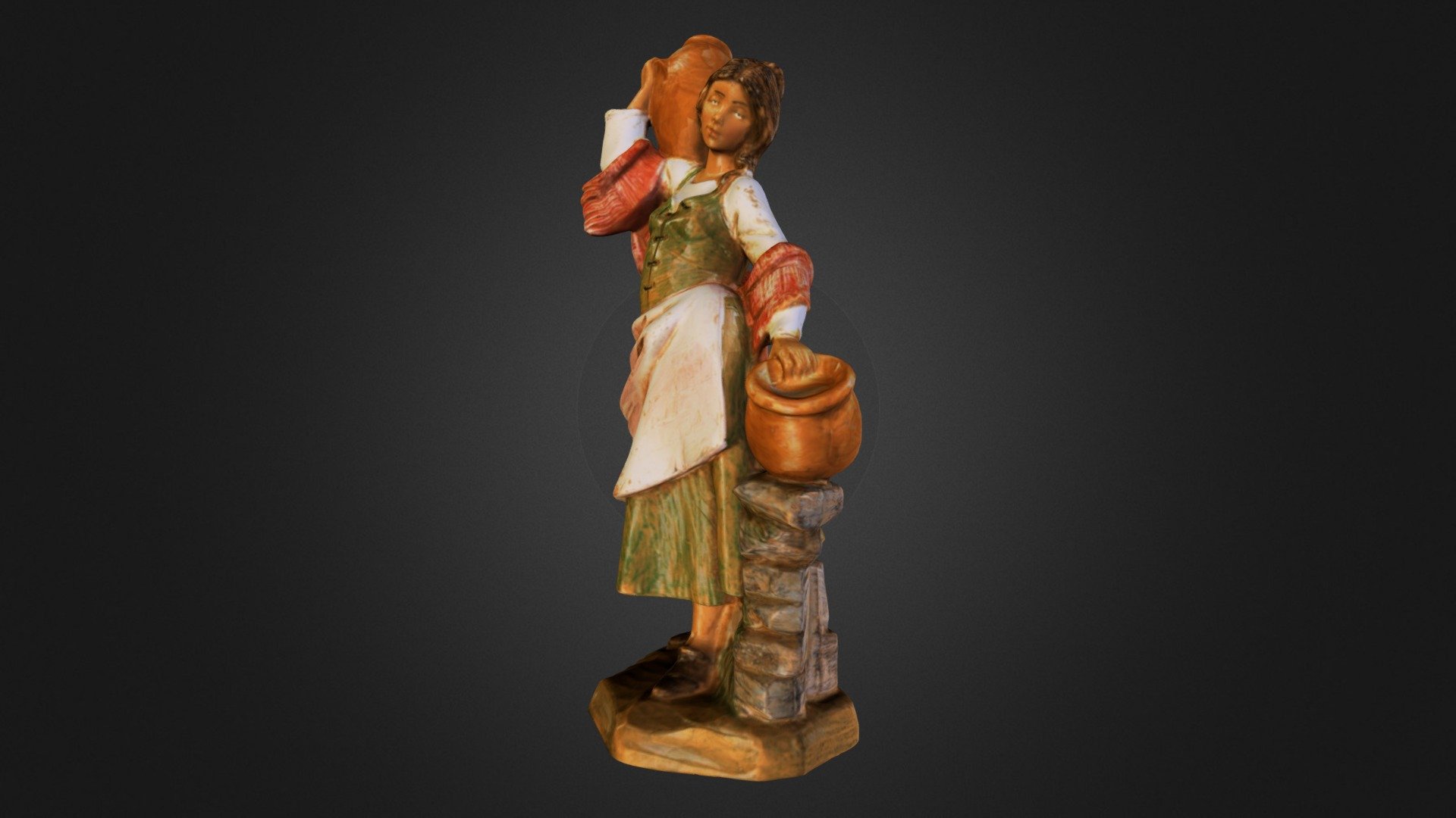 Woman with jug 3d model