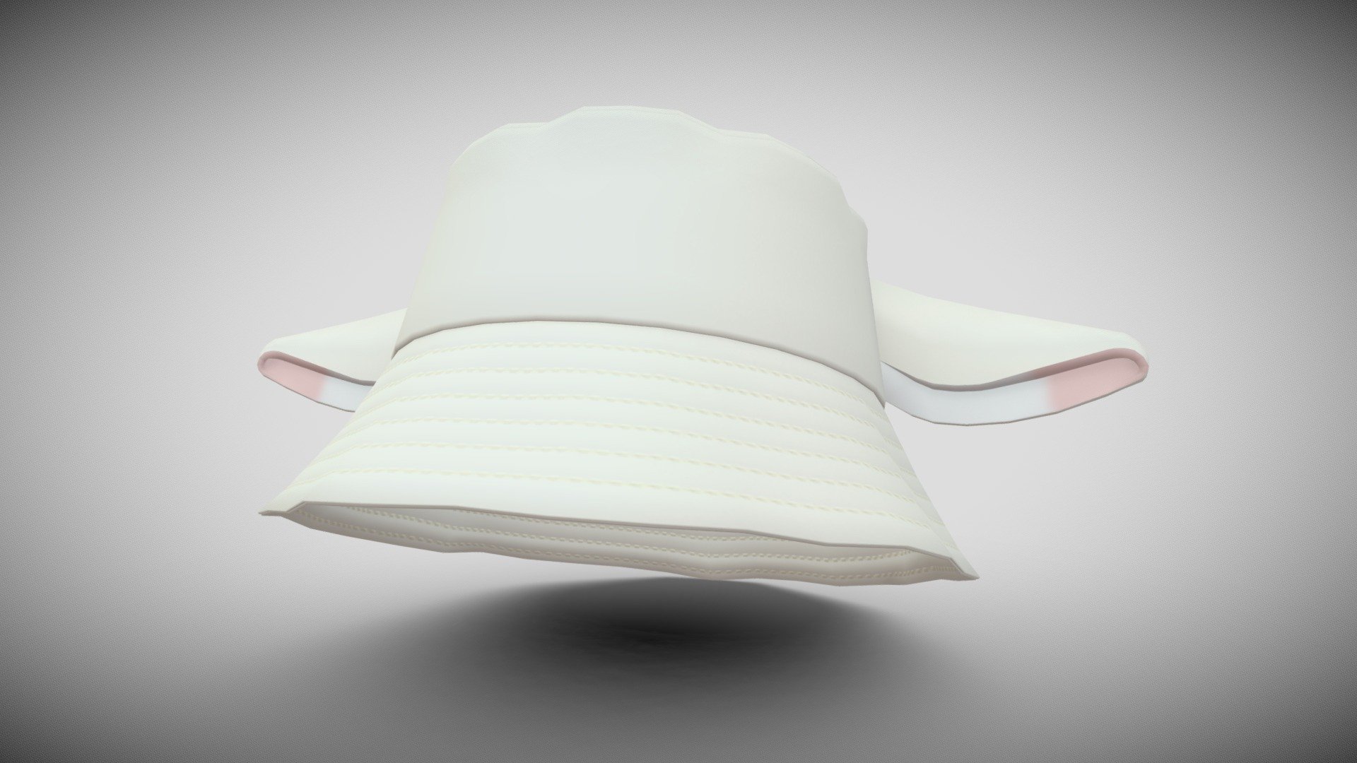 Lamb Ear Design Bucket Hat 💮📷 3d model