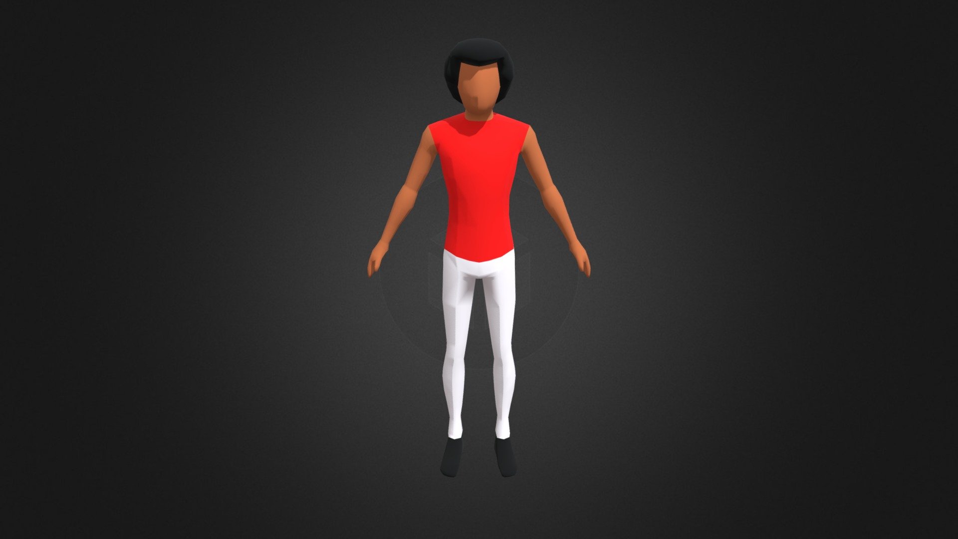 Male Low Poly Game Character 3d model