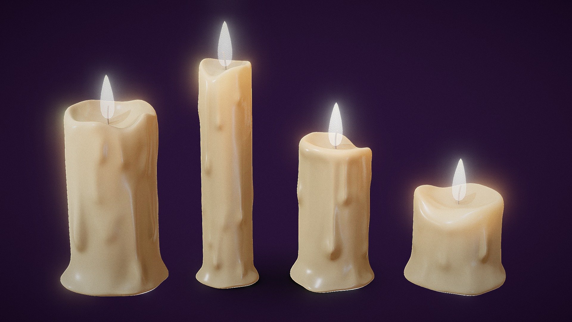 Candles 3d model