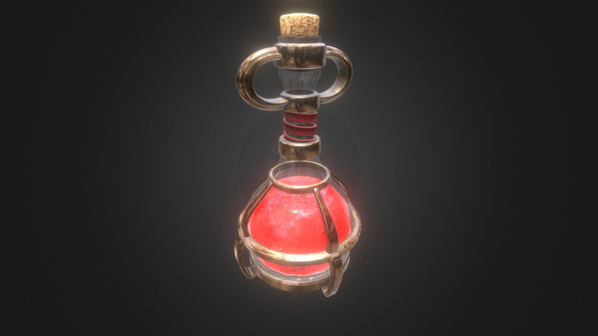 Potion Health Elixir (game ready asset) 3d model