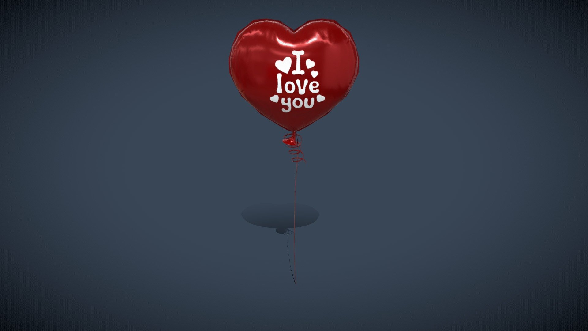 Balloon Heart Shaped 3D Model 3d model