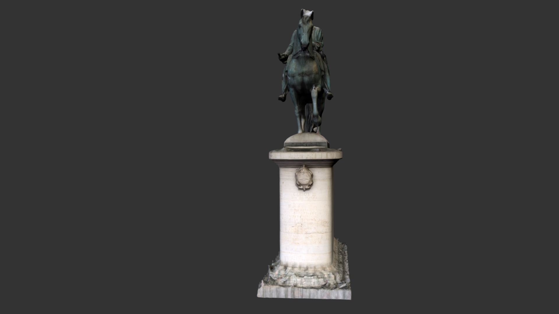 Estatua ecuestre  Carlos III Puerta Sol Madrid 3d model