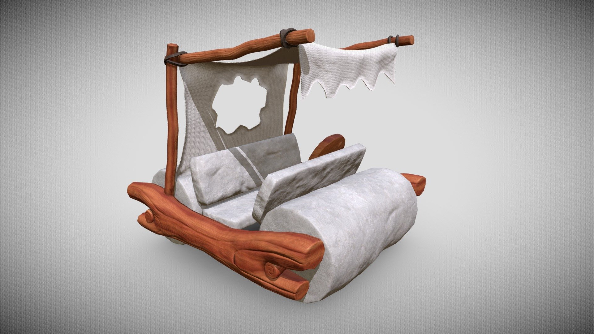 Flintstone Car 3d model