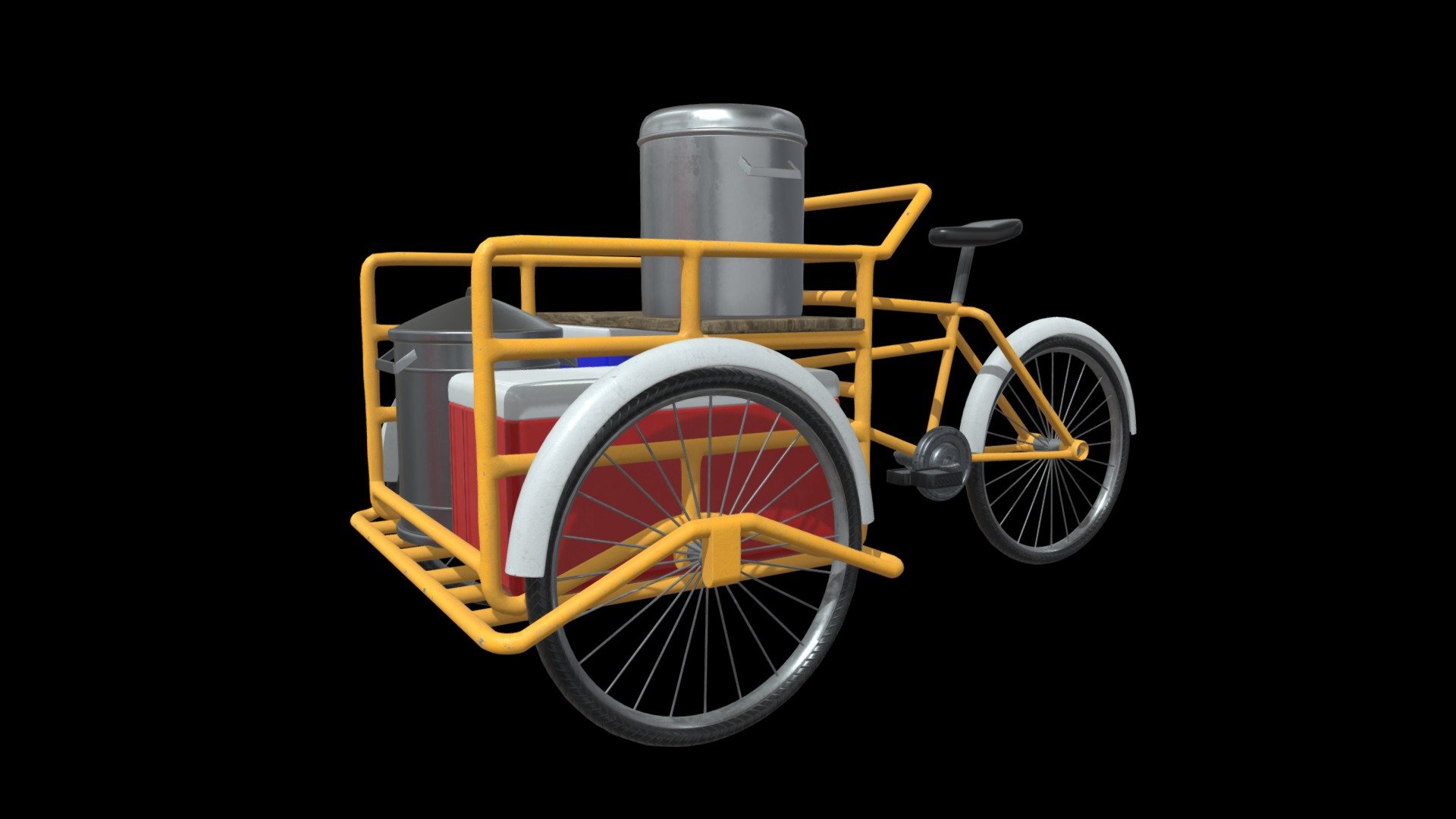 Cargo Bike, Tricycle (carrito de tamales) 3d model