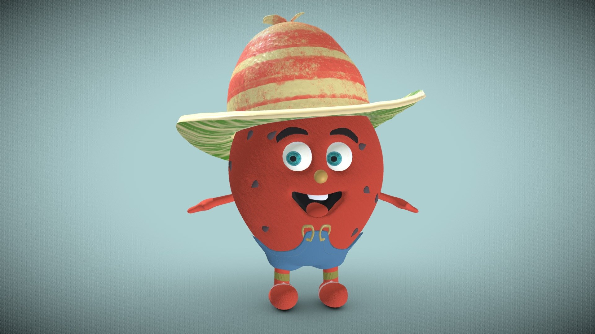 WaterMelon_Man Concept Character 3d model