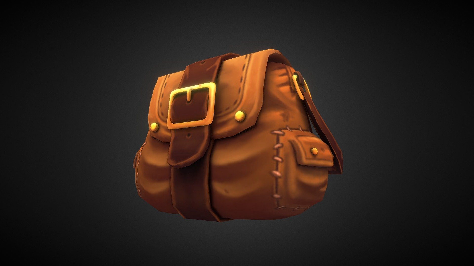 Hand-painted Backpack 3d model