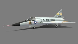 Convair F102 Delta Dart Low Poly Static