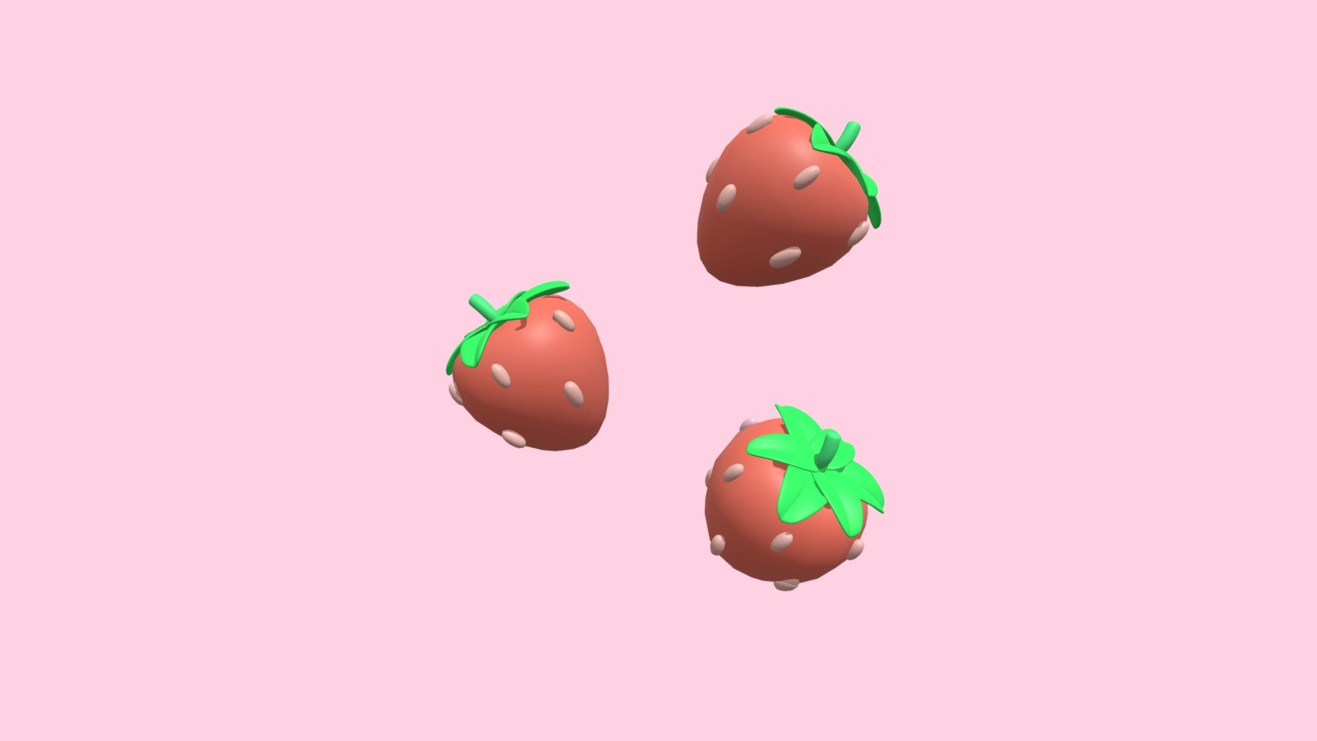 strawberry 3d model