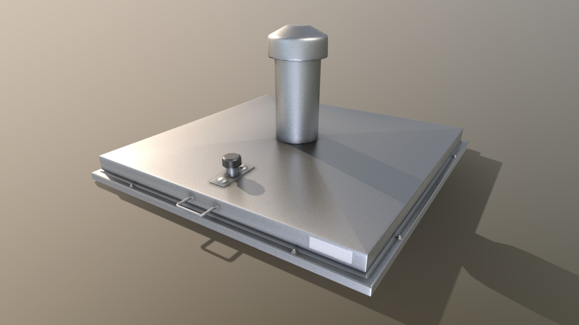 Metal Floor Hatch Low-Poly 3d model