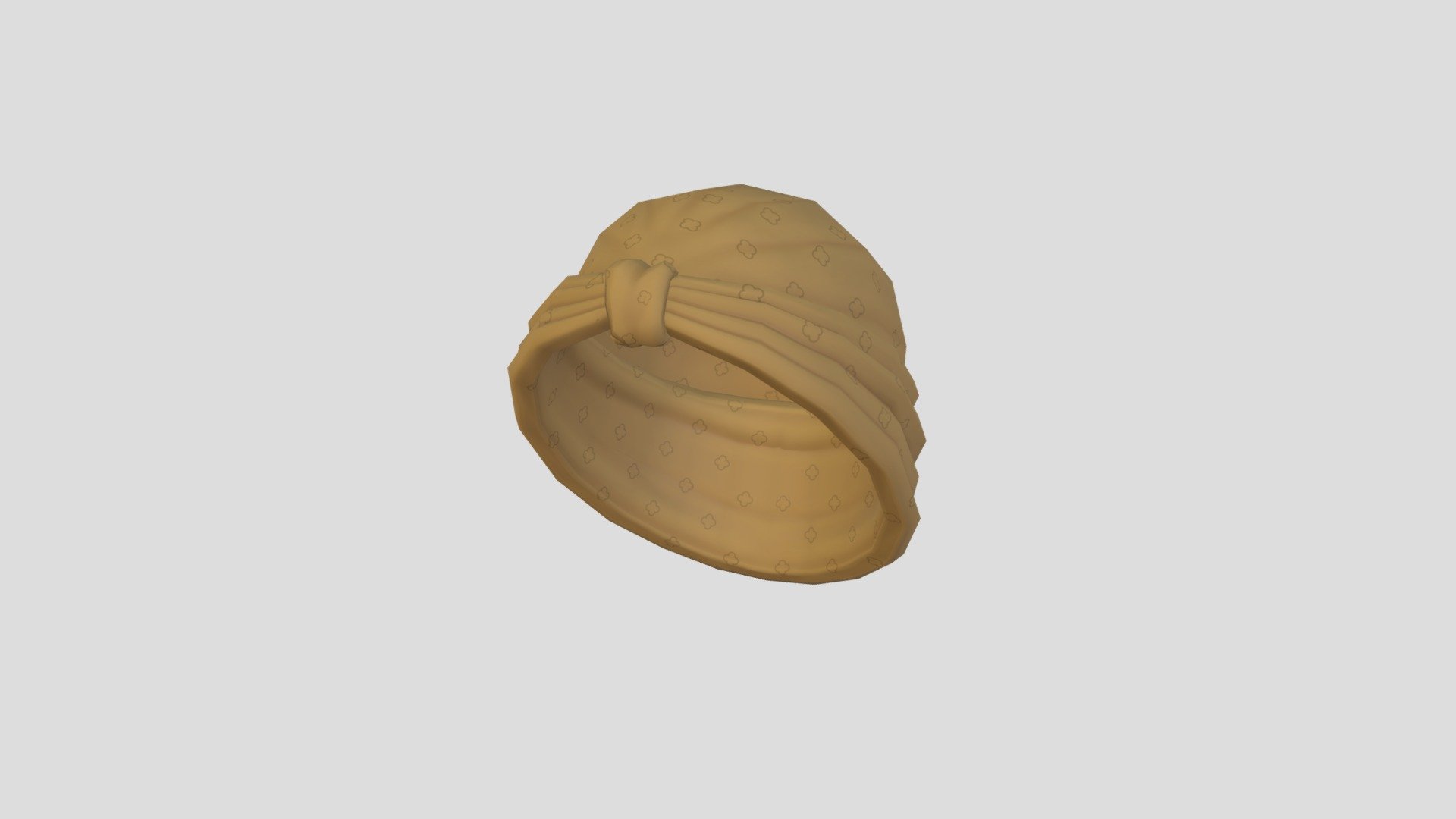 Yellow Lady Turban 3d model