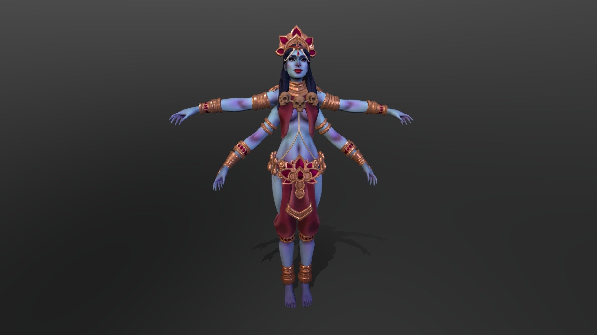 Godess Kali Character 3D Model 3d model