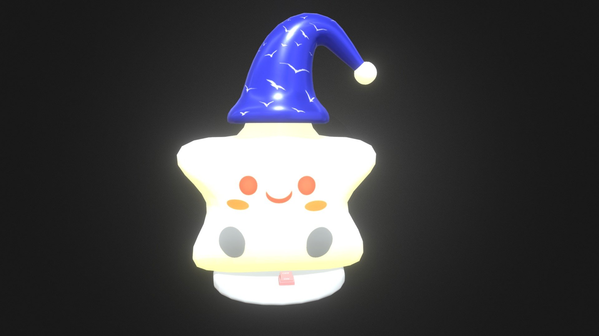 Cute lamp in shape of star (LP) 3d model