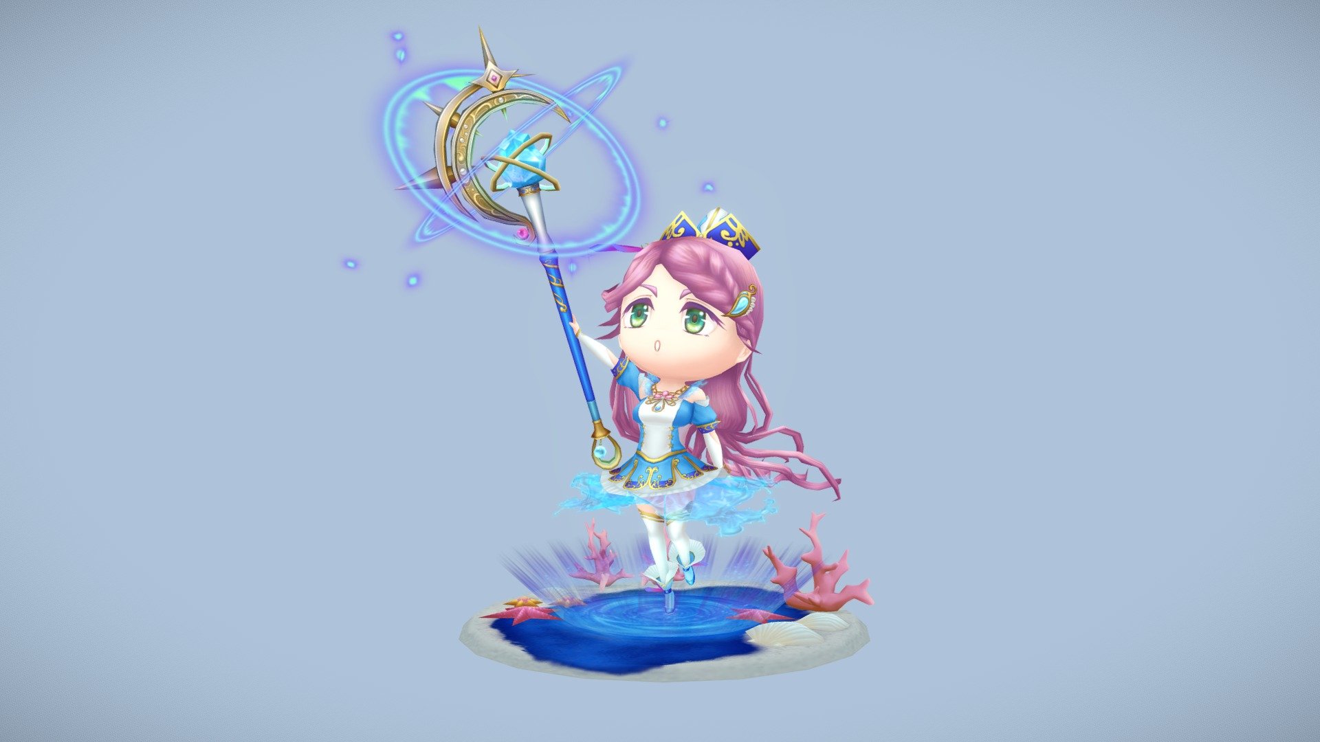 Chibi healer 3d model