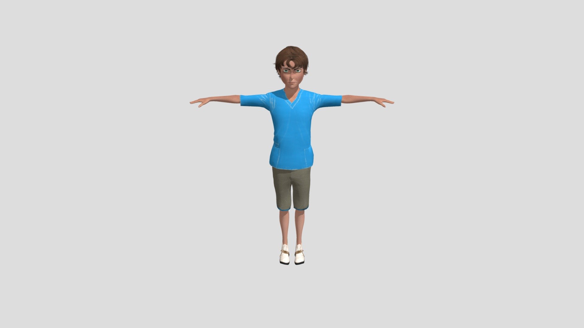 laos Toon Male Teen 3d model