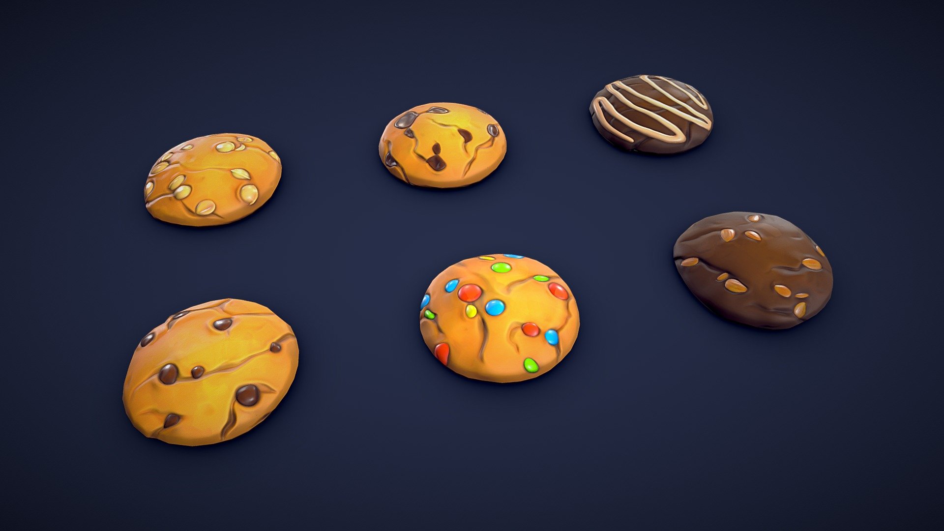 Stylized Cookies 3d model