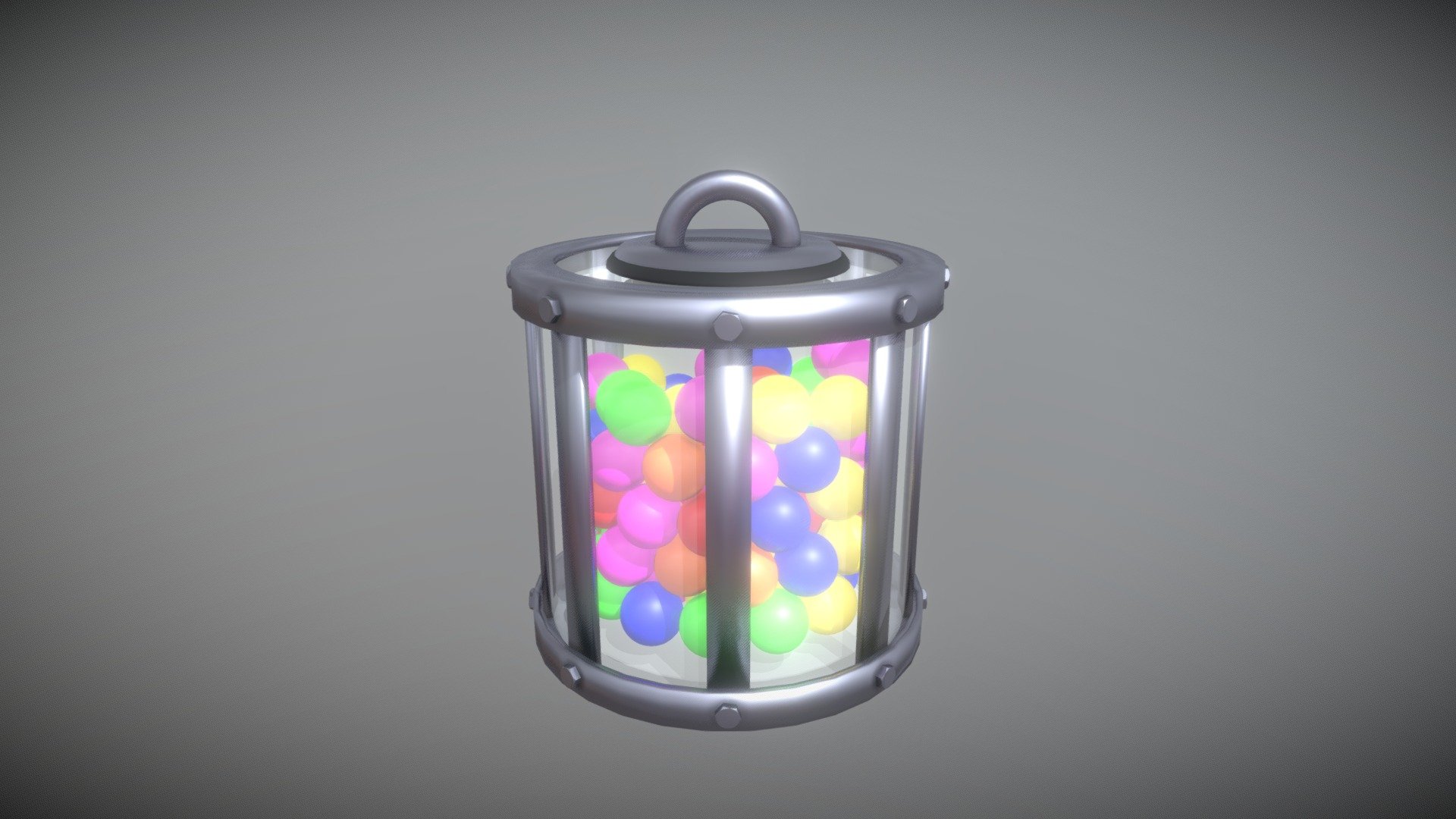 Industrial Gumball Canister 3d model