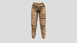 Female Elastic Bottom Cargo Pants