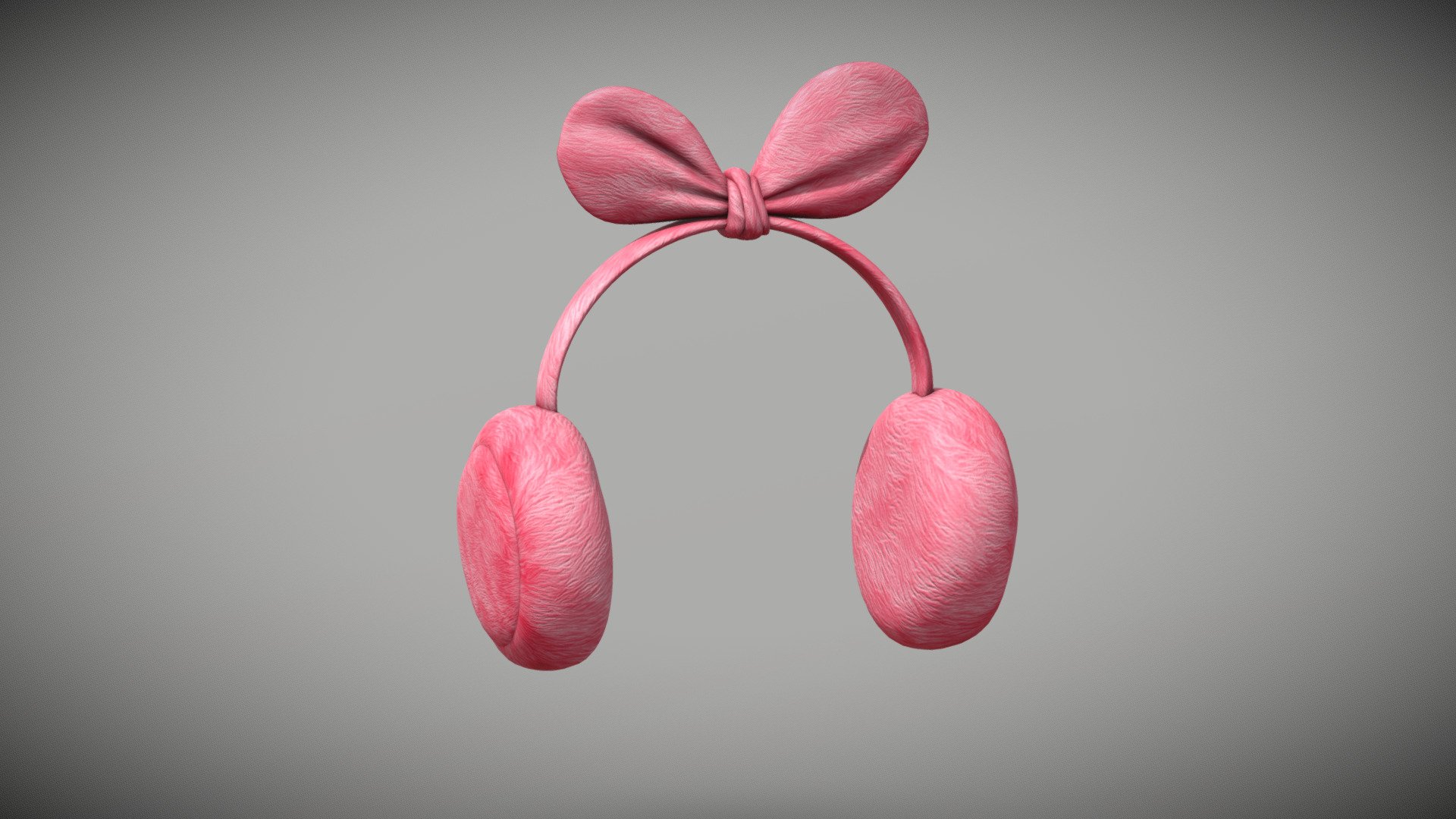 Ear-Muffs with Bow 3d model