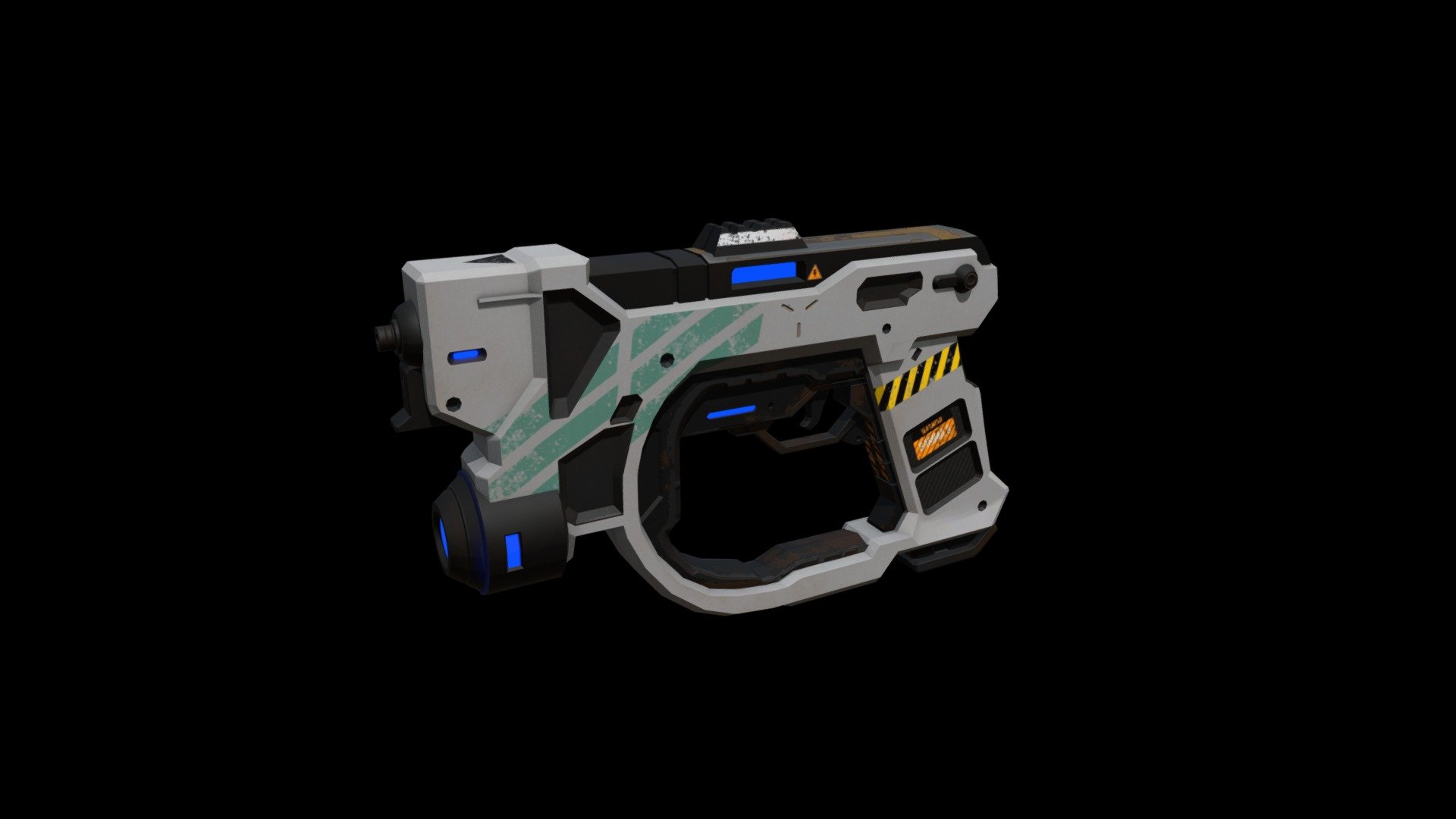 Simple Sci-Fi Handgun 3d model