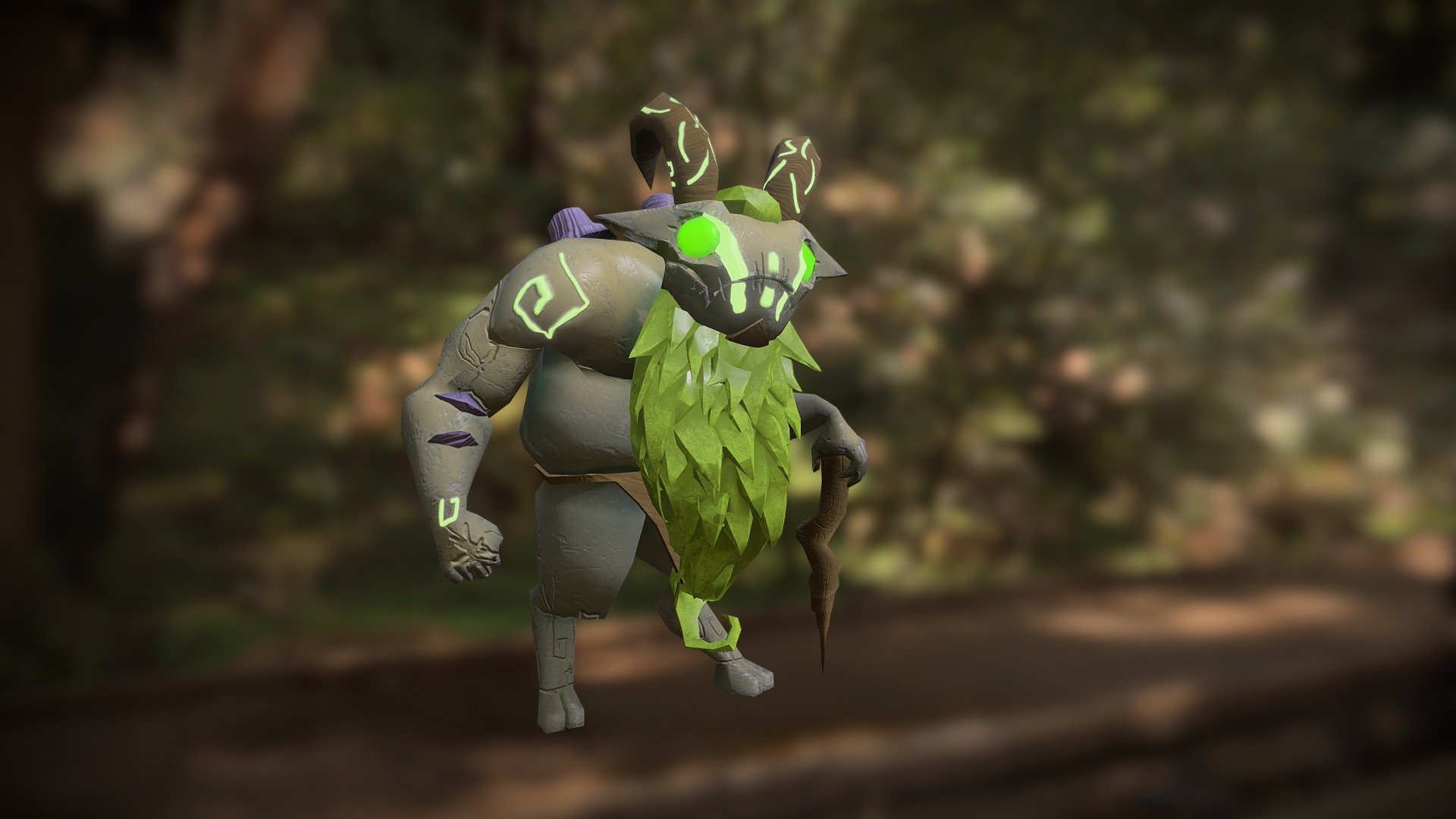 Shaman Rock Monster 3d model