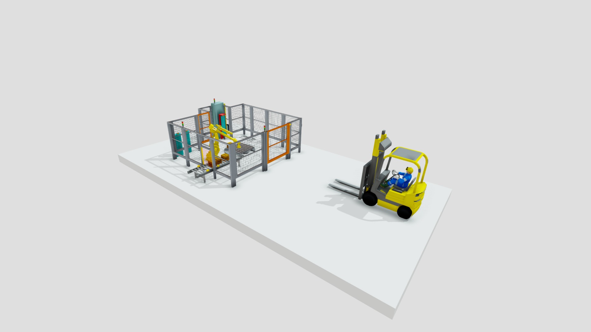 Pallet robot Pilz 3d model