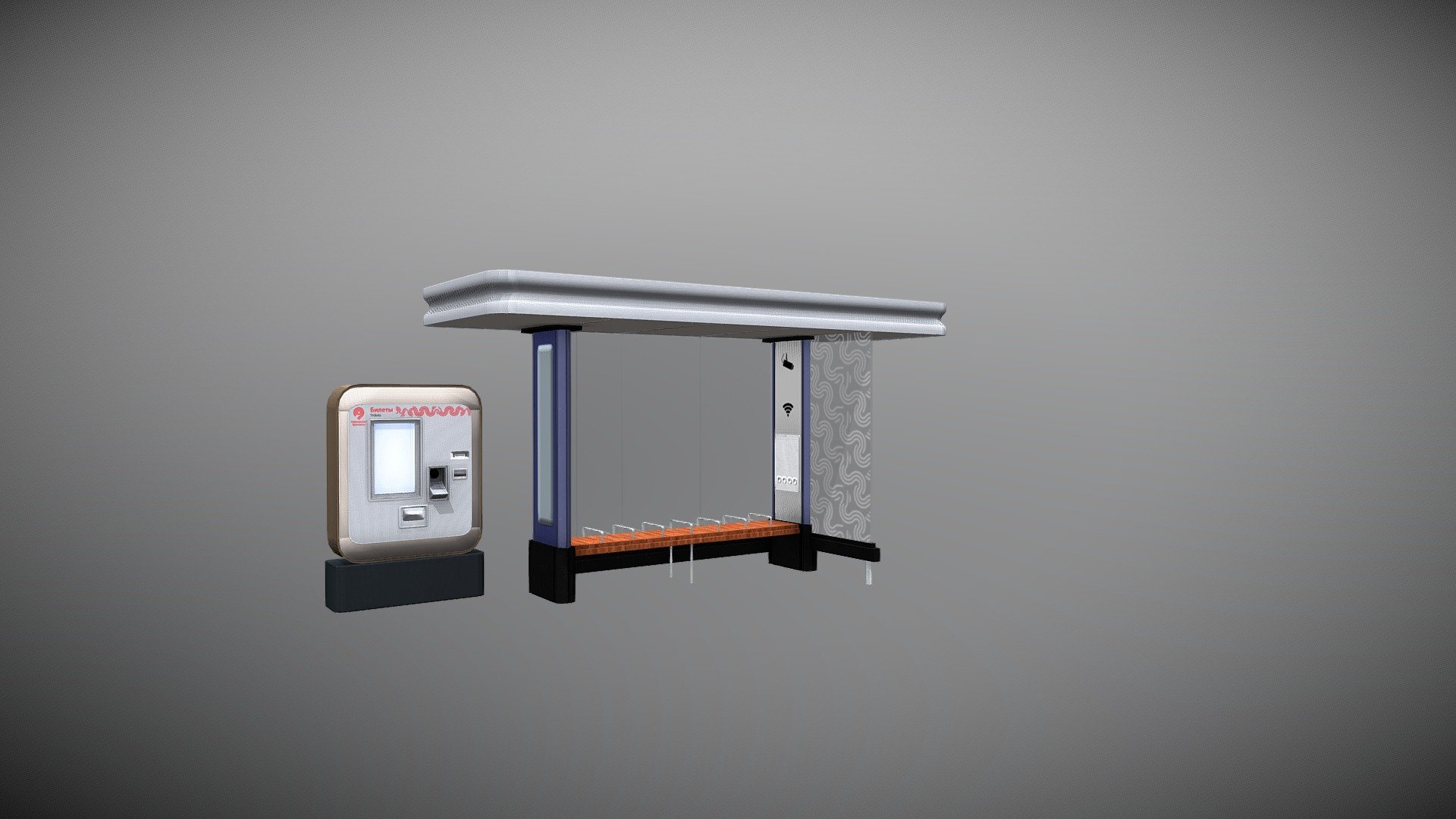 moscow bus station 3d model