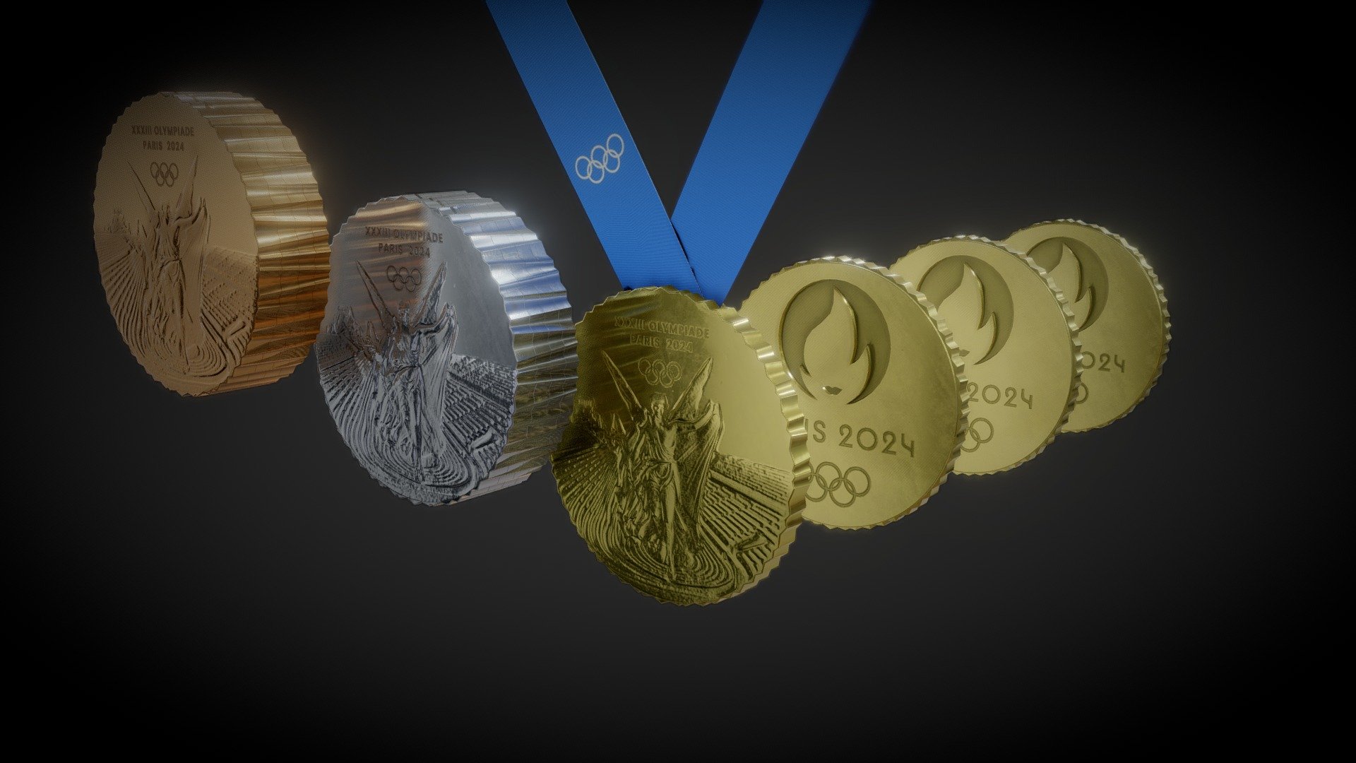 Philippe Starck’s Paris Olympics Medals Concept 3d model