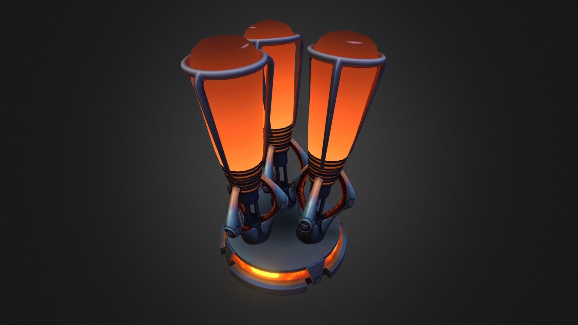 FieldRunners Lowpoly Lava Tower 3d model