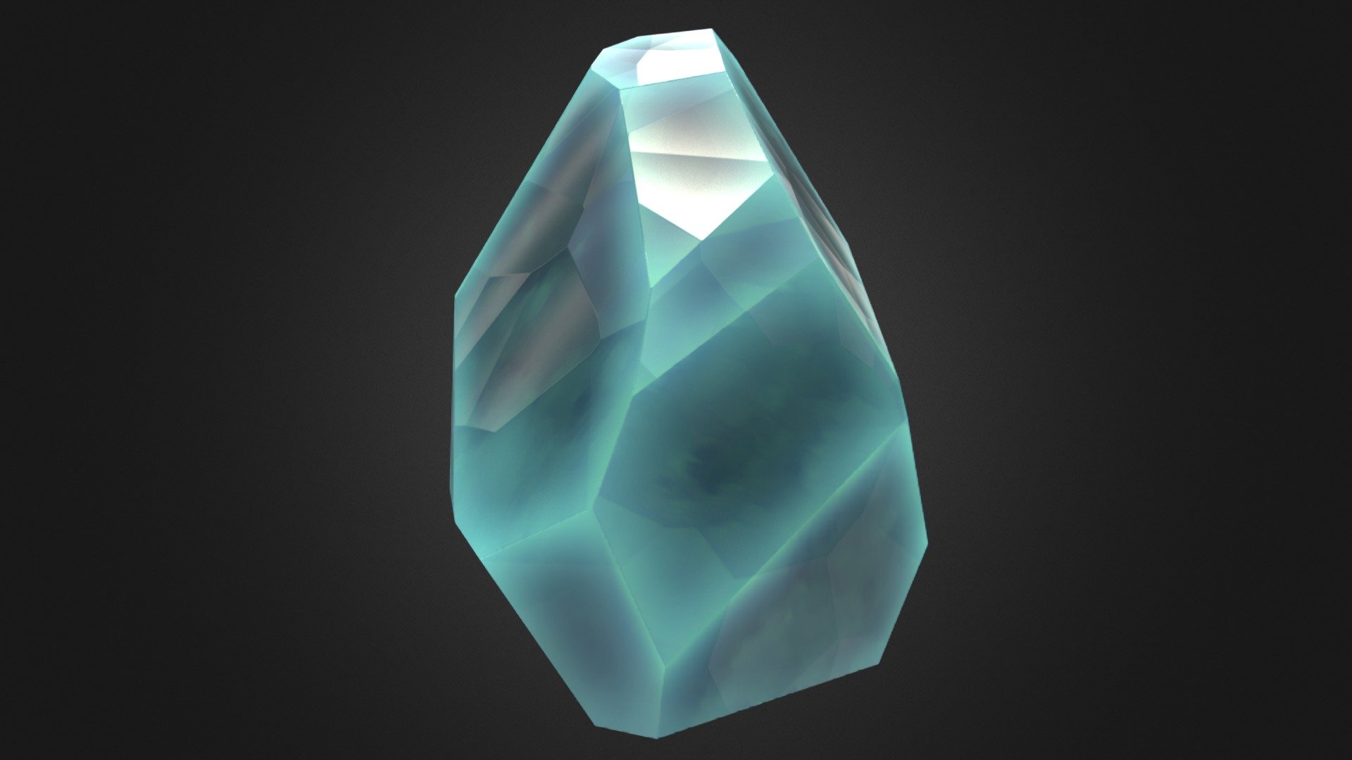 Low poly Crystal (game ready asset) 3d model