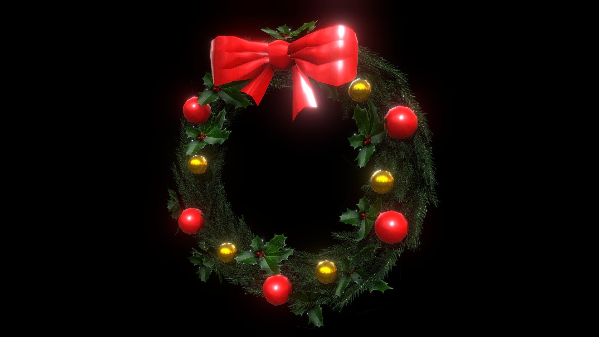 Christmas wreath 3d model