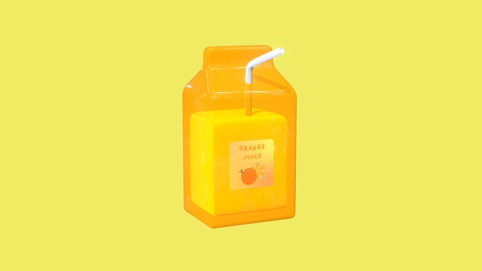 Orange Juice Jar 3d model