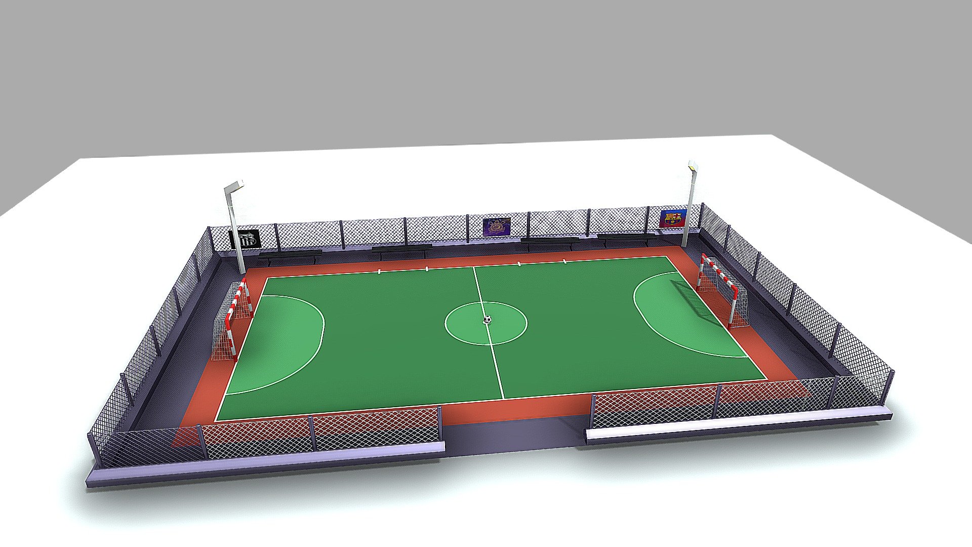 football field street 3d model