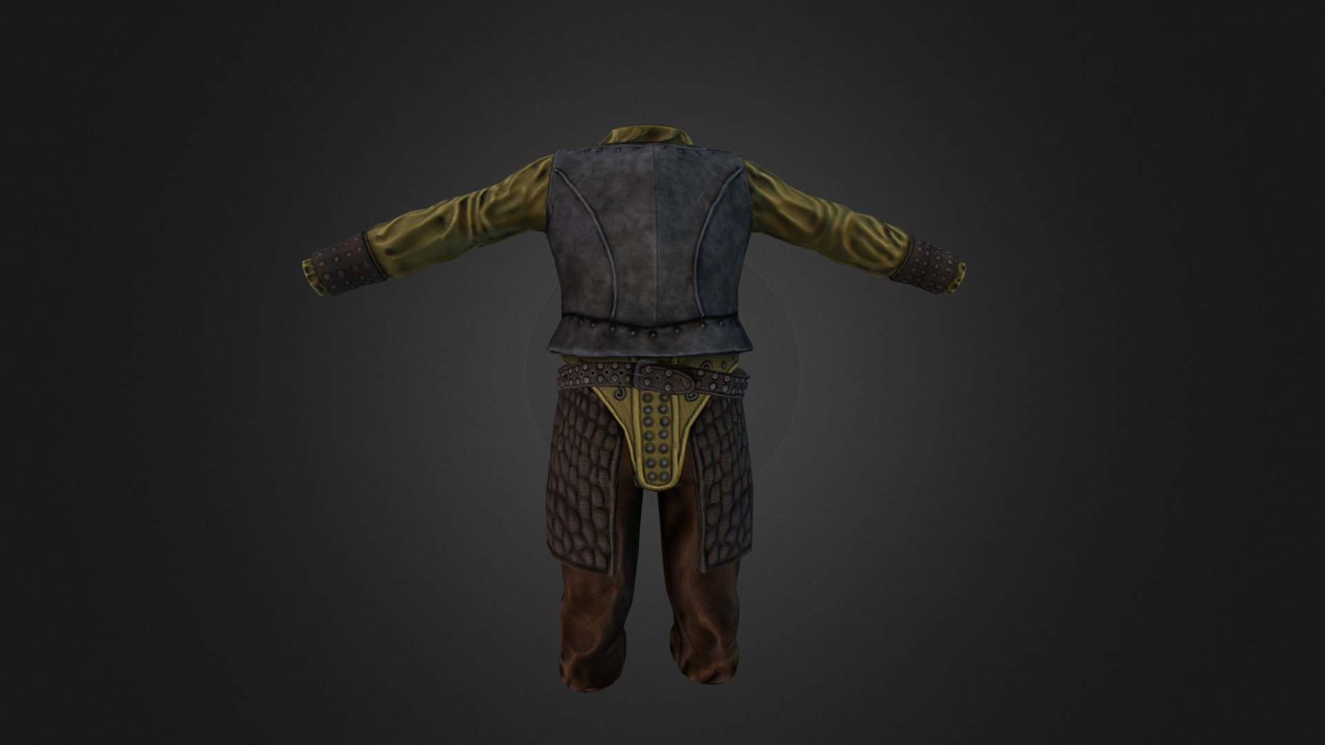 Desert warrior armor 3d model