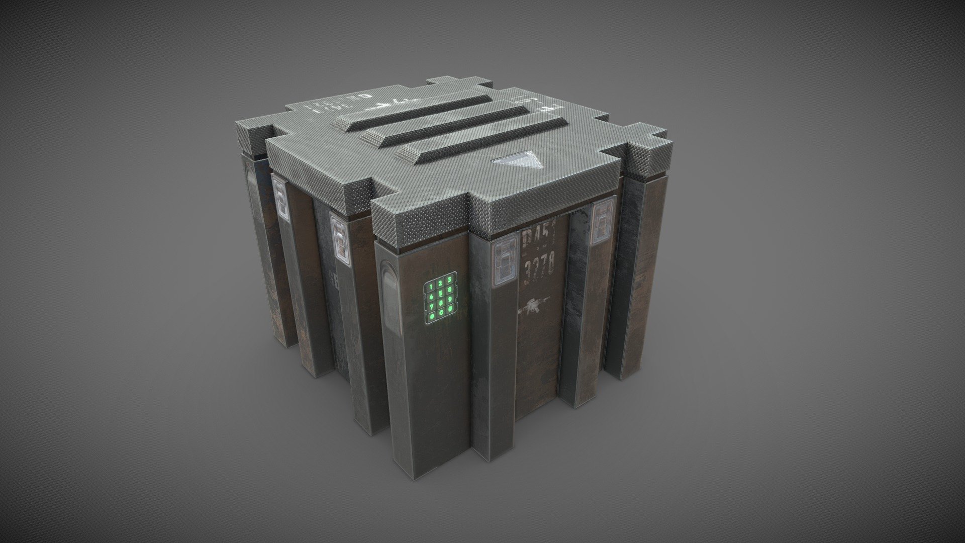 Military Box crate 3d model