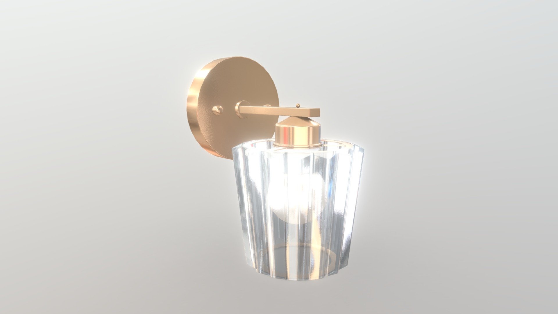 Fiona 1 light round wall lamp 3d model